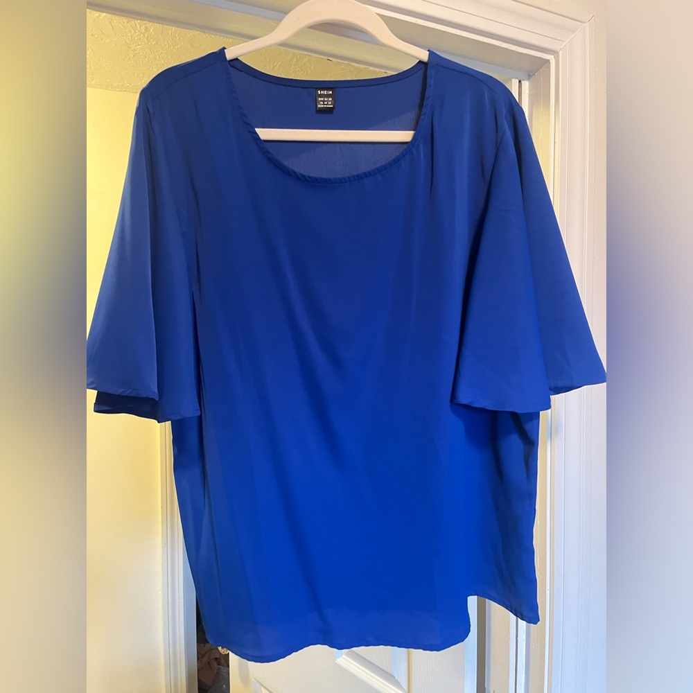 SHEIN blue blouse